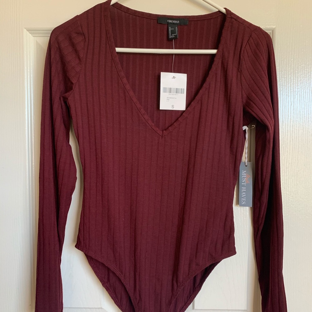 Burgundy bodysuit